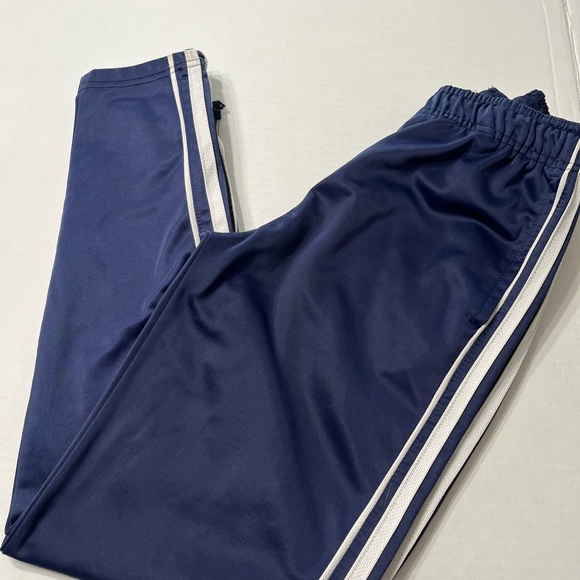 MIK Small Joggers Track Pants Blue 3 White Lines Elastic Waist, 3 - Picture 1 of 9